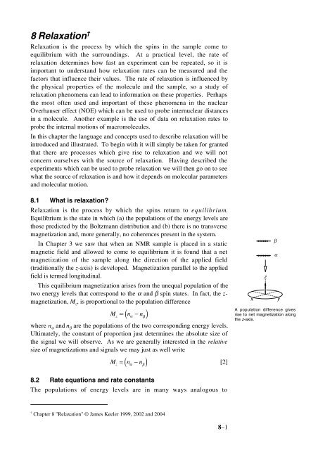 Chapter 8: Relaxation - The James Keeler Group