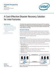 A Cost-Effective Disaster Recovery Solution for Intel Factories Best ...