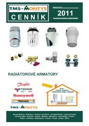 radiÃ¡torovÃ© armatÃºry - TMS-MONTYS