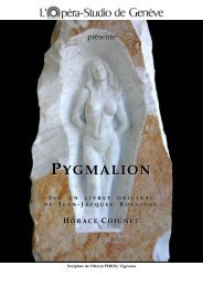 PYGMALION - Opera-Studio