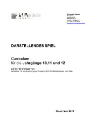 DARSTELLENDES SPIEL Curriculum für die Jahrgänge 10,11 und 12