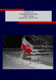 Arkivfaglig workshop - Maihaugen