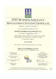 ISO 9001:2008 - Manuli Hydraulics