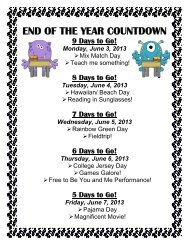 END OF THE YEAR COUNTDOWN 3rd 2013