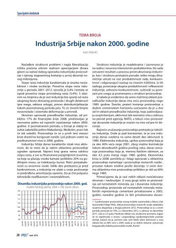 Tema meseca: Industrija Srbije nakon 2000. godine