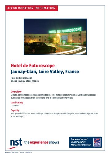 Hotel de Futuroscope Jaunay-Clan, Loire Valley, France - NST