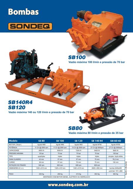 Bombas e misturadores - Sondeq
