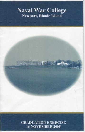 November 16, 2005 - US Naval War College