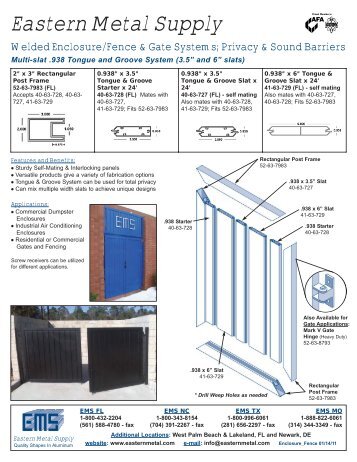 Welded Enclosure/Fence & Gate Systems - Eastern Metal Supply