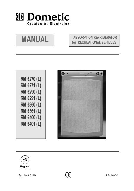 RM6270-6401 fridge manual (687kb) - Swift Owners Club