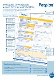 Your guide to completing a claim form - Petplan