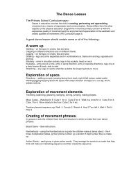Dance Lesson Planning - Eircom.net