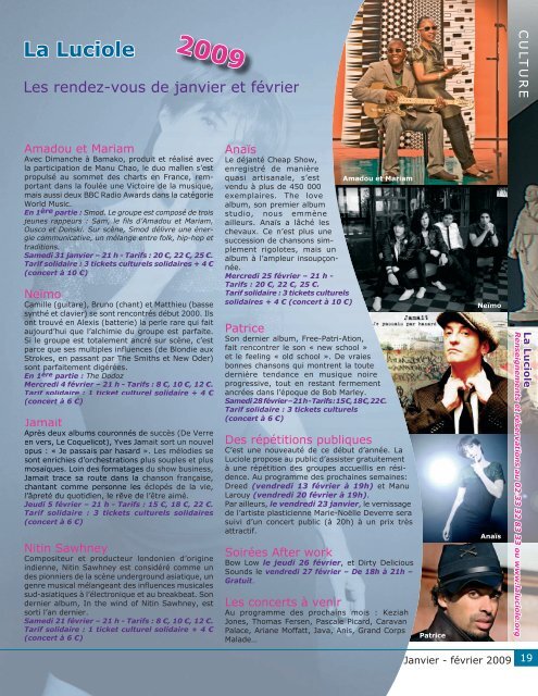 Le magazine de la Ville d'Alençon - Numéro 72 - janvier - février 2009