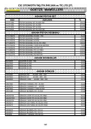 Goetze Mamulleri - Csc Otomotiv