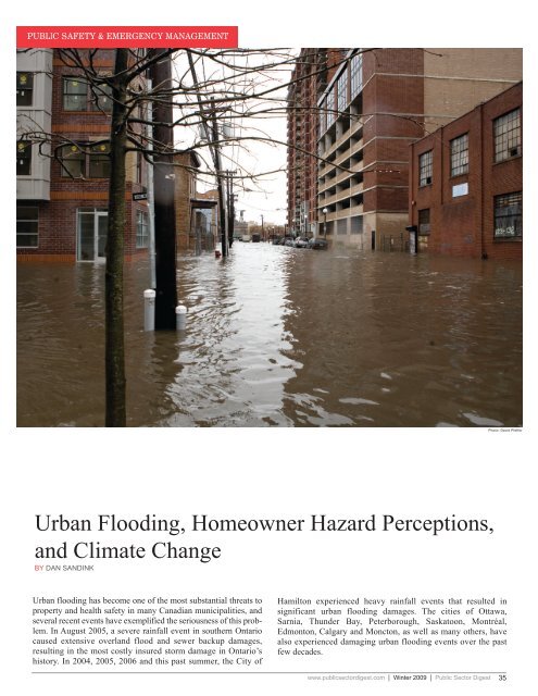 Urban Flooding, Homeowner Hazard Perceptions, and Climate ...