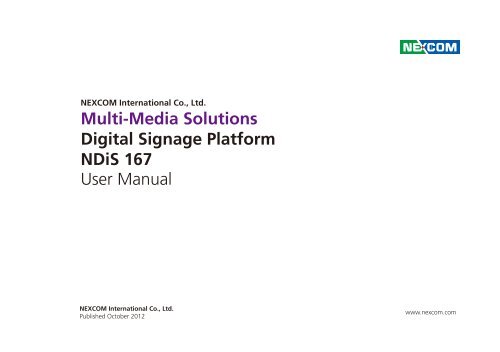 Multi-Media Solutions Digital Signage Platform NDiS 167 ... - Nexcom