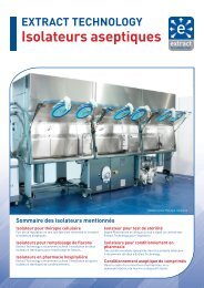 Isolateurs aseptiques - Extract Technology