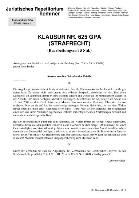 Revision strafrecht klausur Revision strafrecht klausur