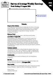 Survey of Survey of Average Weekly Earnings Weekly Earnings