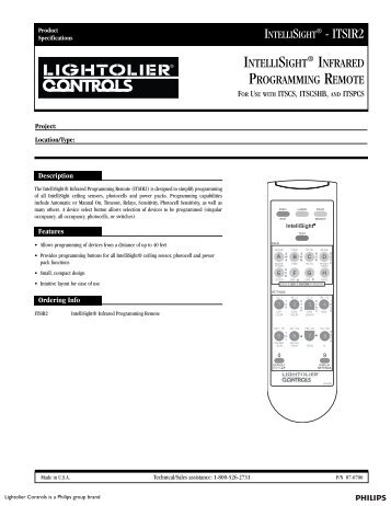 Â® - ITSIR2 - Philips Lighting Controls