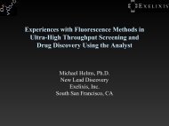 Experiences with Fluorescence Methods in Ultra-High Throughput ...