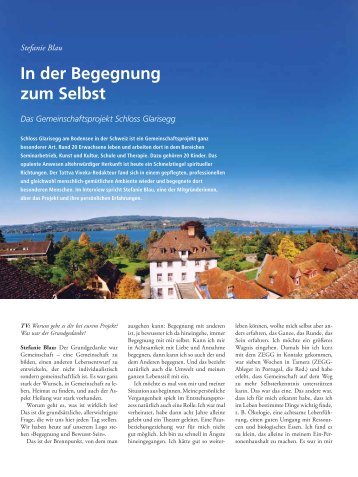 In der Begegnung zum Selbst - Schloss Glarisegg