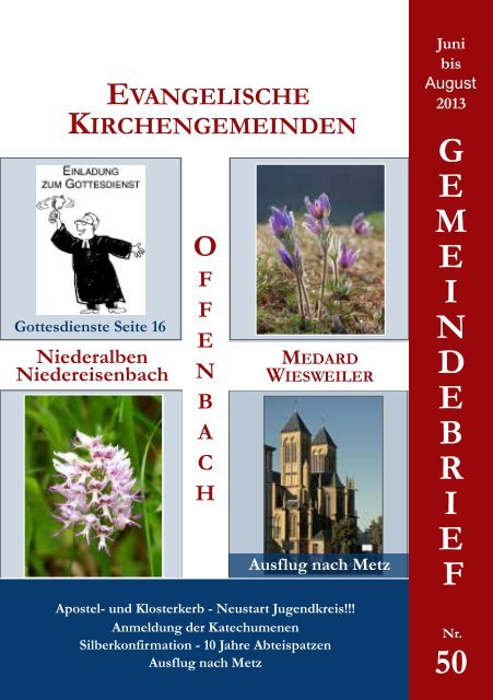 Gemeindebrief Nr. 50 der Ev. Kirchengemeinde - in Offenbach ...