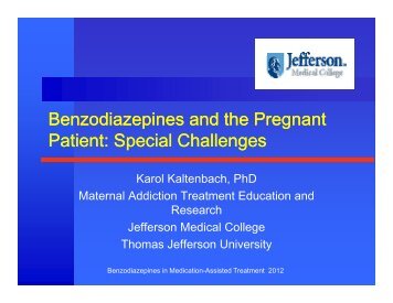 Benzodiazepines and the Pregnant Patient: Special ... - IRETA