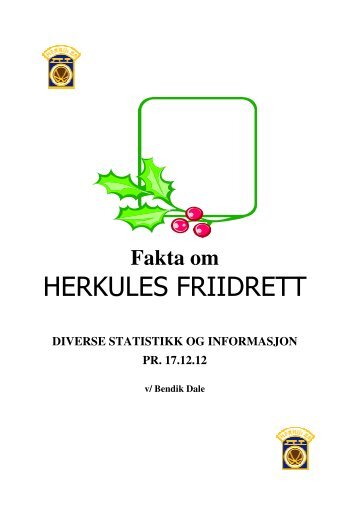 Herkules statistikk - Herkules Friidrett