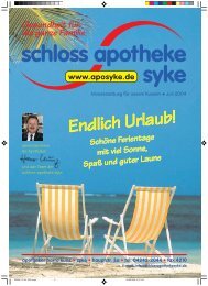 Endlich Urlaub! Endlich Urlaub! - Schloss Apotheke