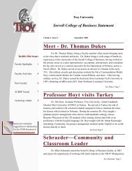 Volume 1, Issue 3 - the Sorrell College of Business at Troy University