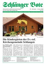 Die Kindergärten der Ev.-ref. Kirchengemeinde ... - Schlänger Bote