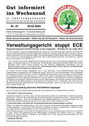 Verwaltungsgericht stoppt ECE - Schlossparkfreunde Braunschweig