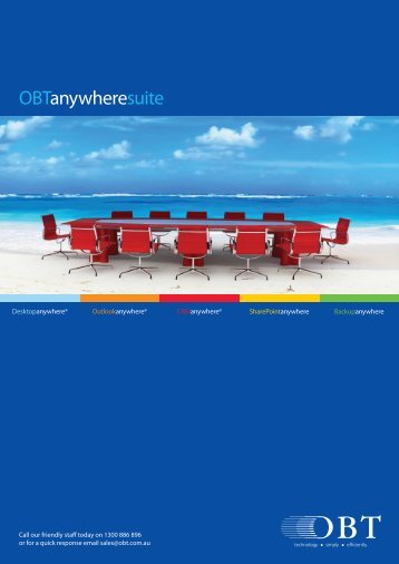 Introduction to the OBT Anywhere Suite - OBTs