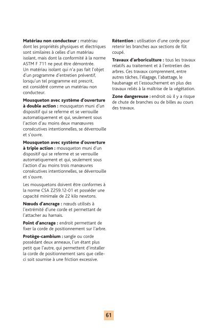 Pratiques de travail sÃ©curitaires en arboriculture-Ã©lagage - CSST