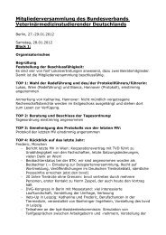 Mitgliederversammlung des Bundesverbands - Fachschaft Vetmed ...