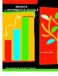 REVISTA de INFORMATICÄ SOCIALÄ - Journal of Social Informatics ...