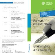 Programm: PDF-Download - ZGS - Bergische UniversitÃƒÂ¤t Wuppertal