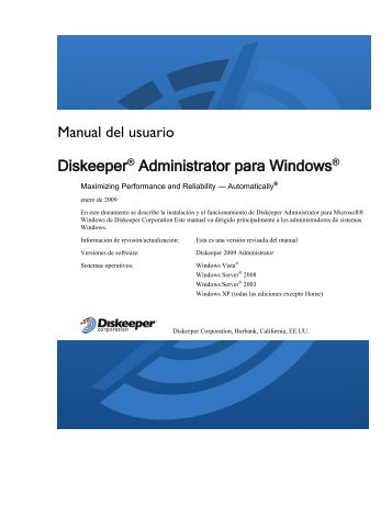 Funcionamiento de Diskeeper Administrator