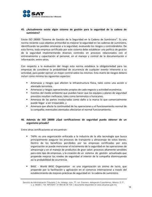 Preguntas Frecuentes Nuevo Esquema de Empresas Certificadas ...