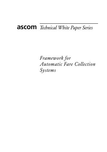 Ascom Technical White Paper Series - Docu + Design Daube