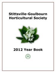 Stittsville-Goulbourn Horticultural Society 2012 Year Book - Ontario ...