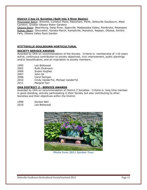 Stittsville-Goulbourn Horticultural Society 2012 Year Book - Ontario ...