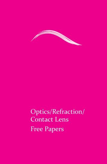 Optics/Refraction/ Contact Lens Free Papers - aioseducation