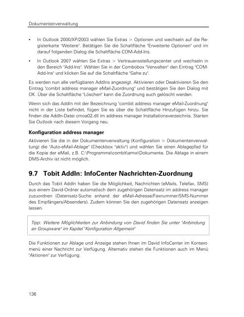 combit address manager - Handbuch - combit GmbH