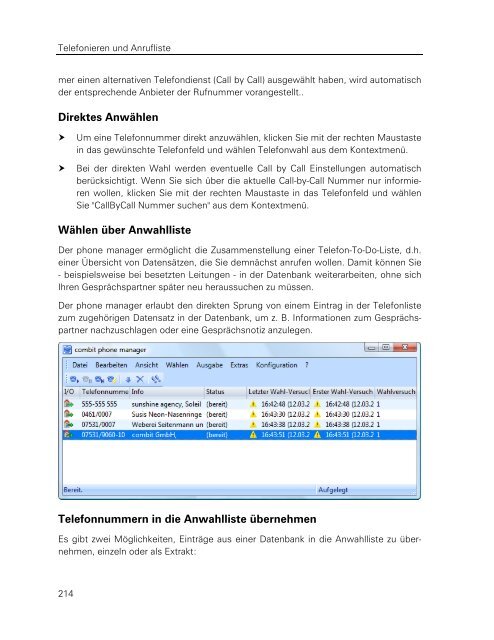 combit address manager - Handbuch - combit GmbH