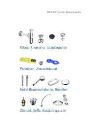 Sanitär Kleinteile - Schlick Sanitär Spezialprodukte