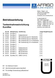 Betriebsanleitung fÃ¼r Tankentnahmeeinrichtung Euroflex - Wekonn