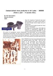 Commercialised stove production in Sri Lanka â 300000 stoves