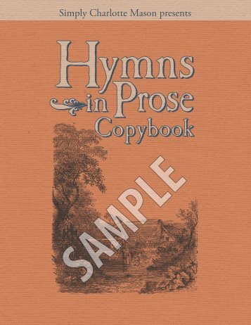Hymns in Prose Copybook, Zaner Bloser Print - Simply Charlotte ...